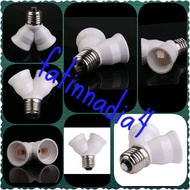 E27 Base Light Lamp Bulb Socket 1 to 2 Splitter Adapter Converter | E14 to E27 LED Light Base Socket