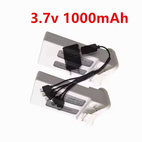 for SJRC S20W T25 RC Drone Parts 903048 3.7v 1000mAh Li-ion Battery with 5-in-1 USB Charger For SJRC
