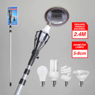 Kenmaster Tongkat Lampu 8 Jari 2.4 Mtr KM-021 / Gala Lepas Pasang Lampu Serbaguna