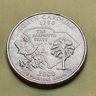 koin USA amerika Quarter Dollar 2000 South Carolina