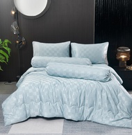 ZENTIA  ชุดผ้าปู + ผ้านวม ผ้าSoftex Satin พรีเมี่ยม ผ้าทอสลับด้านทั้งผืน นุ่มสบายทุกสัมผัส แข็งแรงทน
