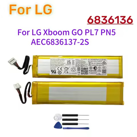 3900Mah 6836136 Replacement Battery For LG Xboom GO PL7 PN5 AEC6836137-2S Bluetooth Speaker Battery 
