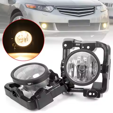 2Pcs Car Front Bumper Fog Light w/ H11 55W Bulbs for Honda Acura TSX 09-10 Accord Euro SPIRIOR CU1 C