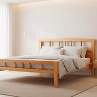 台灣檜木實木床架-標準雙人