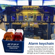 DI  Aviation Keychain Aircraft Warning Sound Effects Realistic Aircraft Keychain with Egpws Warning 
