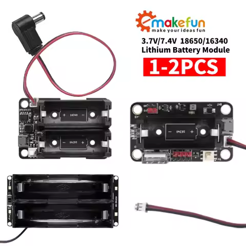 18650 16340 Micro USB Power Bank Battery Charger Module Dual Output 3.3V 5V 7.4V Rechargeable Batter