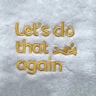 1pc, 33*72cm 100% Viscose Embroided Letters Lets Do That Again Hand Towel For Lovers Couples Husband