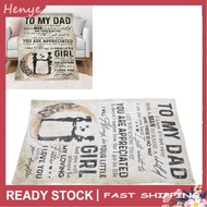 Henye Yinhing Dad Blanket  Personalized Dual Sides to Gifts Letter Warm Soft Throw Daughter from for