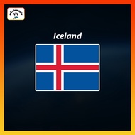 Iceland Flag Sticker Combo (Iceland Flag Decal) - MohinhgiayVN