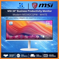 MSI Modern MD342CQPW 34' VA, 3440 x 1440(UWQHD), 120HZ, 1800 Curved, Business Productivity Monitor