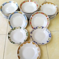 [ 6 pcs ] 1/2 Lusin piring keramik lilia 8inch/Piring makan