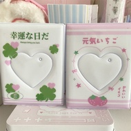 3 Inch/2R Hollow Cute Heart Photo Album PP Card Holder For Lomo Card Small Album Kpop Idol Card Stor