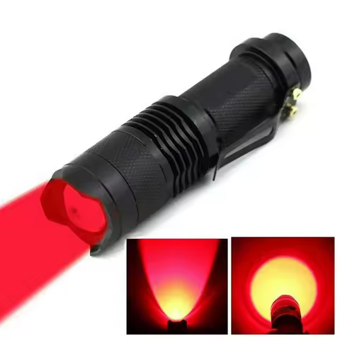 LED 670nM Red Beam Light Flashlight edc Torch Lamp Lantern Against Deteriorating Eyesight Powerful T