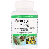 ❤️Natural Factors, Pycnogenol, 25 mg, 60 Vegetarian Capsules / 100 mg, 30 Veg Capsules