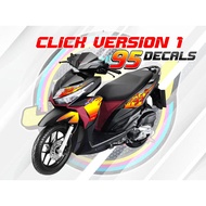 Honda Click Version 1 MCQUEEN 95 Decals - High Quality Sticker
