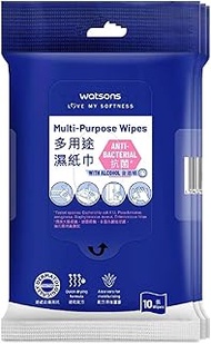 WATSONS Multi-Purpose Wipes (Anti-Bacterial, With Alcohol) 10s x 3packs