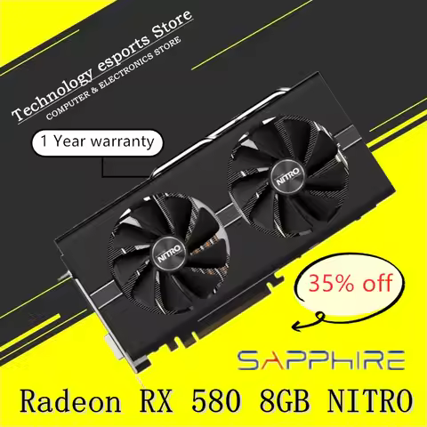 SAPPHIRE Original RX 580 8G NITRO Graphic card RX 580 Game graphics card GDDR5 256bit RGB lamp effec