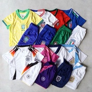 Kids National Team Football Jersey & Shorts Set | Size 3-12y | Argentina germany brazil england ital