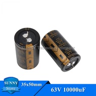 2Pcs Capacitor 63V 10000uF 35x50mm Amplifier audio audio filter capacitor 10000uF 63V