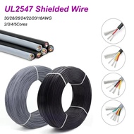 UL2547 Multi-core Shielded Wire 30/28/26/24/22/20/18AWG Signal Cable Channel  2 3 4 5Cores Audio Spe