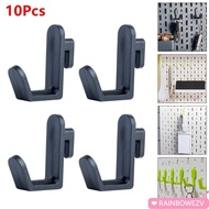 RAINBOWEZV 10Pcs Oblique Hanger, Hardware Tool J Shape Hole Board Hook, Utility Locking Kit Wall Mou
