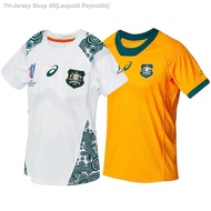 2023 เสื้อกีฬารักบี้ ลายทีมชาติออสเตรเลีย Rugby Jersey ไซซ์ S-5XL เสื้อกีฬา เสื้อบอล เสื้อกีฬาผู้ชาย