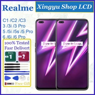 Original For Realme C1 C2 C3 3 3i 3 Pro 5 5i 5s 5 Pro 6 6i 6 Pro LCD Display Touch Screen Digitizer 
