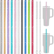 10 Pack Glitter Replacement Straw for Stanley Adventure Quencher 40 oz 30 oz Tumbler Accessories, Re