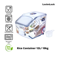 LocknLock 12L/ 10kg PP BPA Free Classic Rice Case Rice Storage Container With Cup Flip Lid