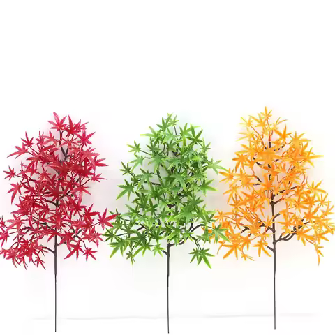 Artificial Maple Leaf Branch Red Maple Leaf Wedding Party Hotel Garden Landscape Christmas Home Indo