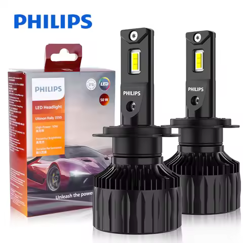 Philips LED Ultinon Rally 3550 H4 H7 H8 H11 HB3 HB4 H19 HIR2 H1 Car Headlight 6500K Max Power Auto L