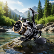 EVA Metal Saltwater Fishing Reel HD1000-7000 10kg Drag Capacity  Gelendong Pancing Air Laut Logam EV