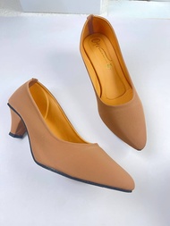 รองเท้าคัทชู Bigsize 41-45 ส้นแหลม ส้นสูง 2 นิ้ว หนังนูบัค รองเท้าผู้หญิง แฟชั่น สำหรับสาวไซด์ใหญ่พิ