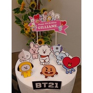 ♞BTS BT21 Cake Topper Set
