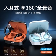 New Products YW02Wireless Bluetooth Headset Ear-hook Sports Long Life Digital Display Noise Reductio