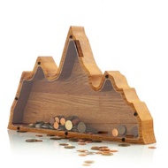 Mountain Piggy Bank - Custom Name Coin Bank - Personalized Gift for Boys Girls