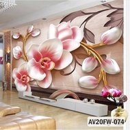 Wallpaper Custom Floral 3d, Wallpaper Dinding 3d, Wallpaper Custom