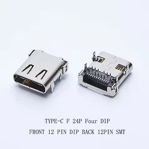 10pieces USB 3.1 Type-C Connector 24PIN 12PIN DIP 12PIN SMT L=10MM Female Jack Socket Phone Notebook