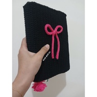 Knot and co. | Book cover | Book sleeve | Qur'an sleeve | Bible sleeve | Blackpink ribbon book cover