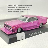 DIECAST AOSHI GRACHAN 1/64 NISSAN 330 CEDRIC 1 PINK MAGENTA CADATOYS