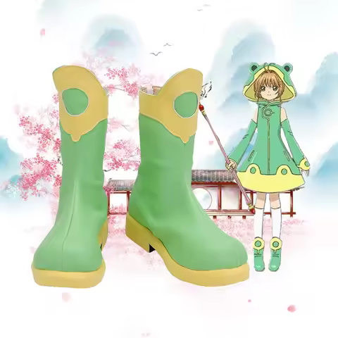Cardcaptor Sakura Kinomoto Sakura Cosplay Shoes Women Men Frog Sakura Cos Green Game Anime Cosplay B