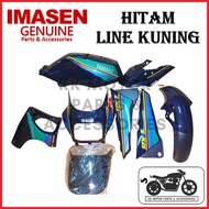 [FULL TANAM ] COVERSET RXZ IMASEN BLUE BLACK / HITAM LINE KUNING  (SIAP BAJAK / MAGAT RIBET BESAR)