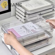 JANE Document Storage Box, Transparent Dustproof And Moisture-Proof A4 Stackable Storage Box, Plasti