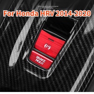 For Honda HRV HR-V Vezel 2014-2020 2Pcs Gear Start Engine Button Cover Trim / 2Pcs P Gear BRAKE HOLD Frame Cover Trim Sticker Car Styling Accessories