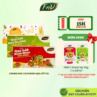 Combo of 3 nutritious brown rice bars mixed with FNV low-calorie sugar-free snack flavors 1 box 72g 