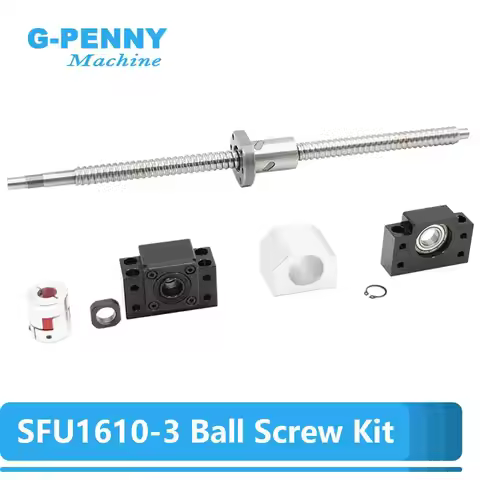 SFU1610 Ball screw kit 16mmlead 10mm RM1610 Rolled ball screw C7 type with single Ball nut + nut hou