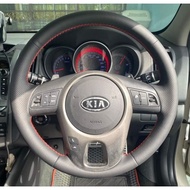 Kia Forte Leather Car Steering Cover Wrap Jahit Steering Self DIY Sewing