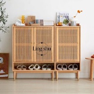 BENEDY Japandi Solid Wood Shoe Cabinet｜日式北歐橡木實木鞋櫃｜透氣孔設計｜單門 / 雙門｜玄關收納櫃