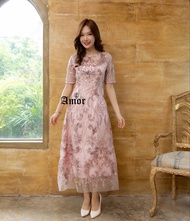 774# ชุดเดรสลูกไม้สไตล์เกาหลีชุดเดรสไปงานแต่งานบวชชุดทำงาน by WOW Shop DD