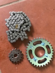 Bộ nhông xích xe chaly 70cc 15/34/428